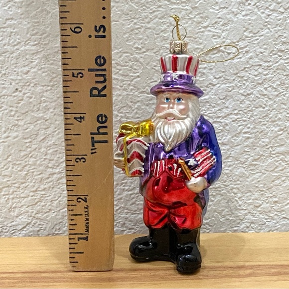 Vintage Summit Uncle Sam Hand Blown Mercury Glass Christmas Ornament - Picture 5 of 12